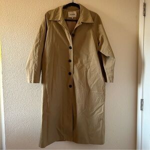 DT EDITION  Boxy Trench Coat Khaki Tan Women Size Medium